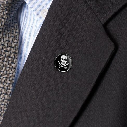 GRAPHICS & MORE Pirate Skull Crossed Swords Jolly Roger Metal 0.75" Lapel Hat Pin Tie Tack Pinback in Saudi Arabia