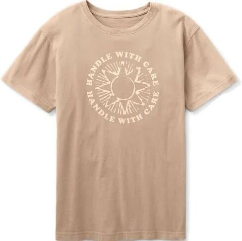 Original Use Adult Botanical Dyed Short Sleeve T-Shirt - (Tan/Sun Print, Large) in Saudi Arabia