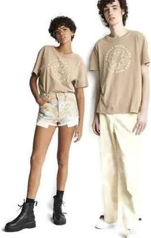 Original Use Adult Botanical Dyed Short Sleeve T-Shirt - (Tan/Sun Print, Large) in Saudi Arabia