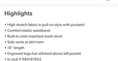 Rafaella Ladies Pull-On Skort in Black, Size Small in Saudi Arabia