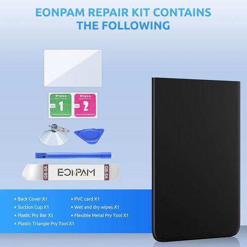 Back Glass Replacement for Google Pixel 8 Pro Back Cover Rear Housing Repair Tool Kit Genuine Rear Glass (Upper Black) in Saudi Arabia