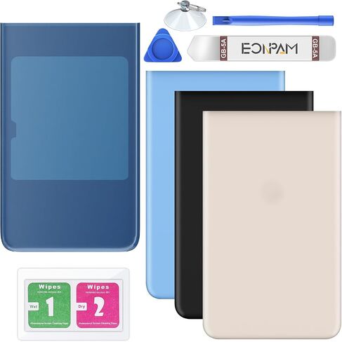 Back Glass Replacement for Google Pixel 8 Pro Back Cover Rear Housing Repair Tool Kit Genuine Rear Glass (Upper Black) in Saudi Arabia