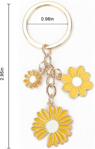 Daisy Keychain, Sunflower Keychain, Daisy Gifts for Daisy Lovers in Saudi Arabia