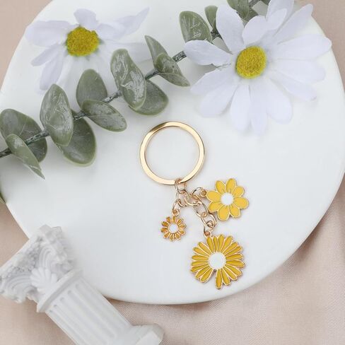 Daisy Keychain, Sunflower Keychain, Daisy Gifts for Daisy Lovers in Saudi Arabia