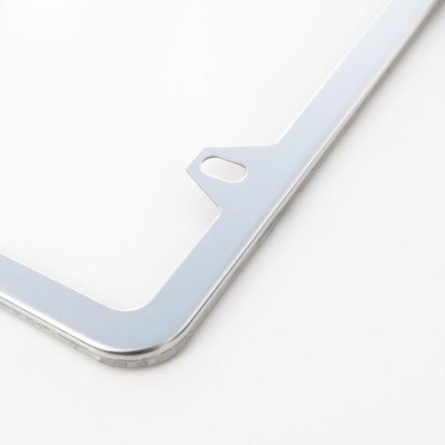 100% Stainless Steel Mirror Polished License Plate Frame (Wide Bottom) in Kuwait