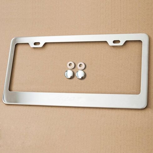 100% Stainless Steel Mirror Polished License Plate Frame (Wide Bottom) in Kuwait