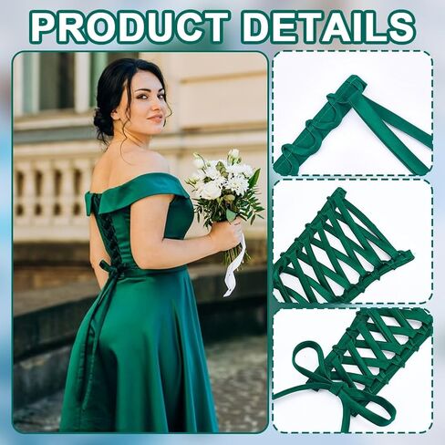 AHANDMAKER Corset Back Kit Adjustable Women's Wedding Dress Zipper Replacement Lace Up for Bridal Corset Prom Dress Strap in Saudi Arabia