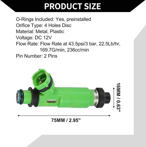 No.MD332733 Fuel Injector for Mitsubishi Montero 97-03 3.0L for Mitsubishi Montero 97-01 3.0L / Engine Fuel Injection Nozzle/Durable / 6 Pcs Green in Saudi Arabia