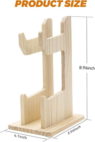 YIBEICO 2-Tier Wood Universal Controller Holder for Xbox Series X, Xbox, Ps5, Ps4,360,Switch,Nintendo,Steam Controller,Gaming Headset,Wood Controller Display Stand in Kuwait