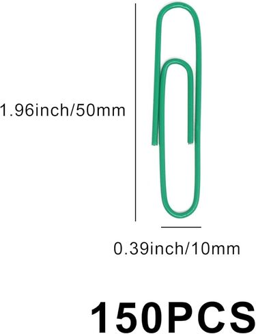 Corner Cabin 150 Pack Jumbo Paper Clips 2 Inches - Assorted Color Office Supply Accessories - Cute Paper Needle - Multicoloured Bookmark.(Orange) in Kuwait