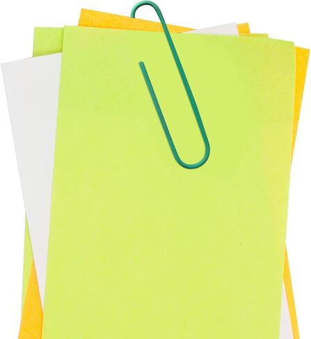 Corner Cabin 150 Pack Jumbo Paper Clips 2 Inches - Assorted Color Office Supply Accessories - Cute Paper Needle - Multicoloured Bookmark.(Orange) in Kuwait