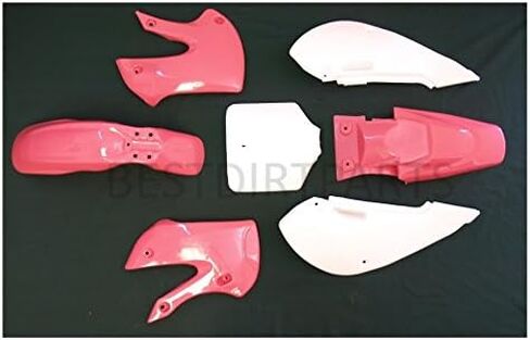 Replacement PINK Color Plastic Fairings Fender Kit for Dirtbikes Compatible with 2002-2009 Suzuki DRZ110 DRZ 110 and Kawasaki KX65 KX 65 KLX110 KLX 110 in Saudi Arabia