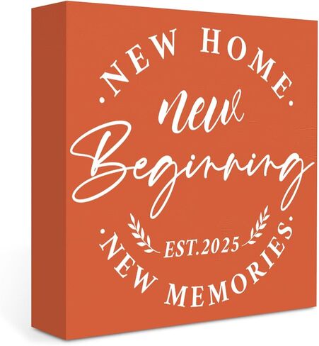 ديكور جديد للمنزل - هدايا Housewarming منزل جديد - أفضل هدايا Housewarming 2025 - ديكورات Housewarming Wood Sign Home Home Sign Sign Desk Wooden Box Farmhouse Decor in Kuwait