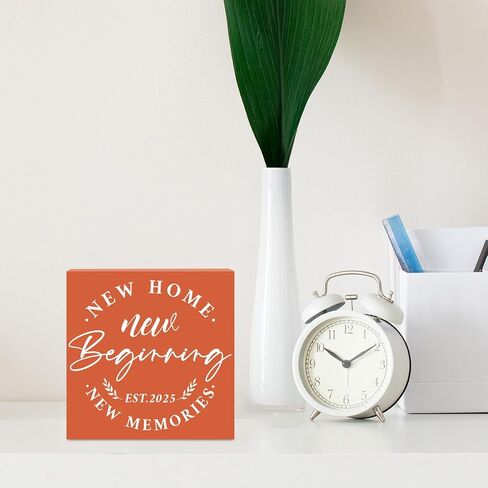 ديكور جديد للمنزل - هدايا Housewarming منزل جديد - أفضل هدايا Housewarming 2025 - ديكورات Housewarming Wood Sign Home Home Sign Sign Desk Wooden Box Farmhouse Decor in Kuwait
