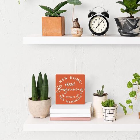 ديكور جديد للمنزل - هدايا Housewarming منزل جديد - أفضل هدايا Housewarming 2025 - ديكورات Housewarming Wood Sign Home Home Sign Sign Desk Wooden Box Farmhouse Decor in Kuwait