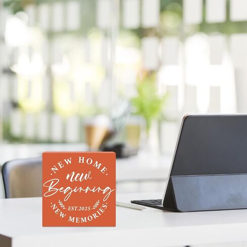 ديكور جديد للمنزل - هدايا Housewarming منزل جديد - أفضل هدايا Housewarming 2025 - ديكورات Housewarming Wood Sign Home Home Sign Sign Desk Wooden Box Farmhouse Decor in Kuwait