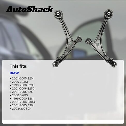AutoShack Front Right Lower Control Arm with Ball Joint Assembly for BMW 328Ci 323Ci 1999-2000 323i 328i 2001-2005 320i 325i 330i 2001-2006 325Ci 330Ci 2003-2008 Z4 RWD | Passenger Side CAK1022 in Saudi Arabia