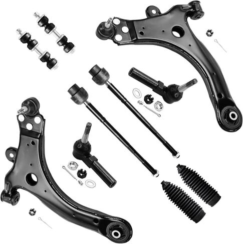 Detroit Axle - 10pc Front Suspension Kit for Chevrolet Impala Buick Allure Century LaCrosse Pontiac Grand Prix, 2 Lower Control Arm w/Ball Joint 4 Outer & Inner Tie Rods 2 Sway Bars 2 Boots in Saudi Arabia