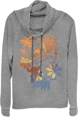 Disney Lilo Aloha Stitch Women's Long Sleeve Cowl Neck Pullover in Saudi Arabia