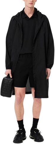 Lacoste Men's Relaxed Fit Cotton Poplin Elasticated Shorts, Black, Large in Kuwait