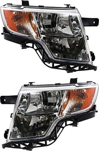 Garage-Pro Driver and Passenger Side Headlight for Ford Edge 2007-2010 Halogen With bulbs CAPA Fits Limited, SE & SEL Replaces # 7T4Z13008A, 7T4Z13008B in Saudi Arabia