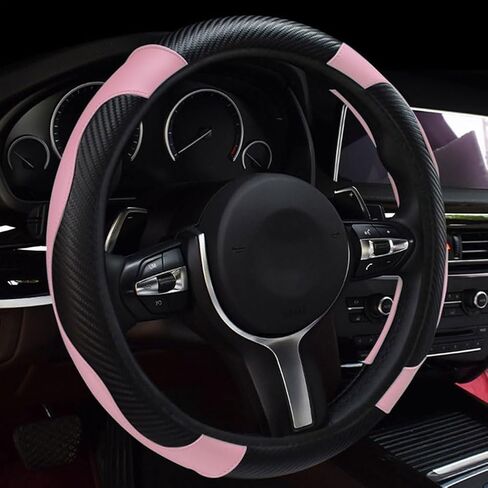 Car Steering Wheel Cover for Mazda CX-9 II 2016-2023, Steering Wheel Covers Protector PU Leather Breathable Anti Slip Interior Accessories,C/Black in Saudi Arabia