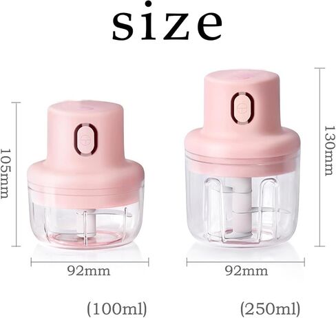 Wireless Food Chopper, 350ml Electric Garlic Food Chopper, USB Rechargeable Cordless Blender Processor Crusher For Onion Garlic Pepper Meat Mincer/Grinder/Puree Food - White in Saudi Arabia