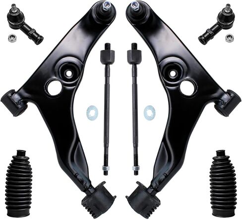 Detroit Axle - End Front 8pc Kit For 1997-2002 Mitsubishi Mirage ، 2 Under Control Arms W/Ball Rods 2 Boots 1998 1999 2000 2001 Breplication in Saudi Arabia