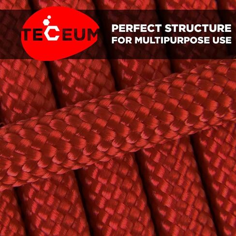 TECEUM Paracord Type III 550 Dark Grey – 50 ft – 4mm – Tactical Rope MIL-SPEC – Outdoor para Cord –Camping Hiking Fishing Gear and Equipment – EDC Parachute Cord – Strong Survival Rope in Saudi Arabia