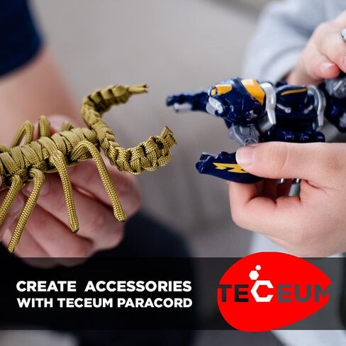 TECEUM Paracord Type III 550 Dark Grey – 50 ft – 4mm – Tactical Rope MIL-SPEC – Outdoor para Cord –Camping Hiking Fishing Gear and Equipment – EDC Parachute Cord – Strong Survival Rope in Saudi Arabia