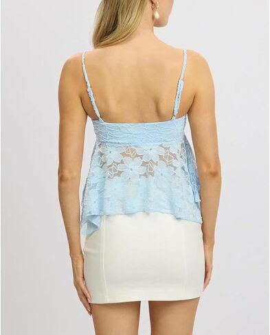 Womens Y2k Lace Crop Tops Vintage Fairy Ruched Ruffle Holiday Beach Going Out Streetwear Casual Camisole in Saudi Arabia