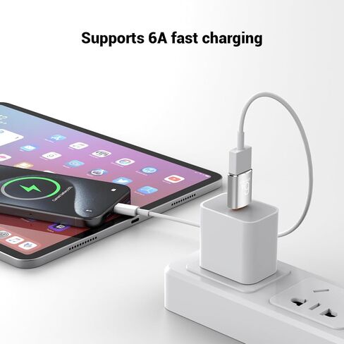 8 Pack 10Gbps/120W Type C Male to USB Female OTG Adapter, Orange USB C to USB3.1 Adapter for Smartphone, PC, Laptop, Tablet, Keyboard etc. in Kuwait