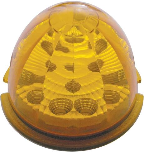 United Pacific 39349 Bright 17led Reflector Watermelon Maze Cab Light ، عدسة بولي كربونات ، مساكن مختومة ، DOT/SAE - عدسة Amber LED/AMBER - وحدة واحدة in Saudi Arabia