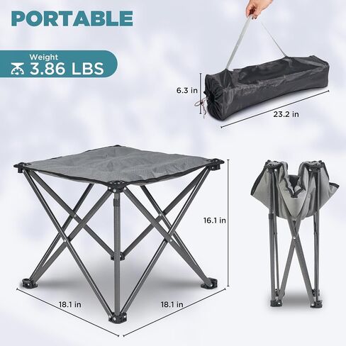 FUNDANGO 2Pack Portable Stool for Camping Fishing Hiking with Carrying Bag(Navy/Black) in Kuwait