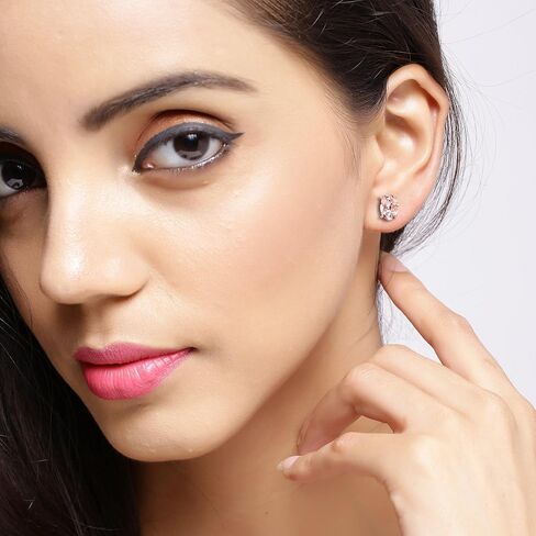 JIANGXIN Oval cut Peach Morganite 925 Sterling Silver Stud Earrings Rose Gold Plated Fine Jewelry for Women in Kuwait