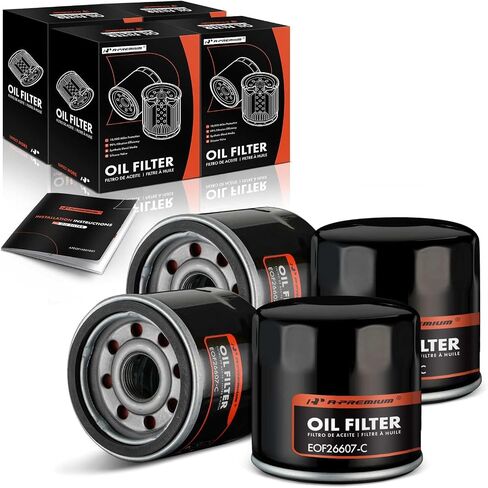 A-Premium 4-PC 10K Miles Protection على مرشح النفط متوافق مع Ford & Chevy & Toyota & Honda & Nissan & Subaru & Kia & Mazda & Mitsubishi & Infiniti & Smart & Suzuki & Saab & Mercury in Saudi Arabia