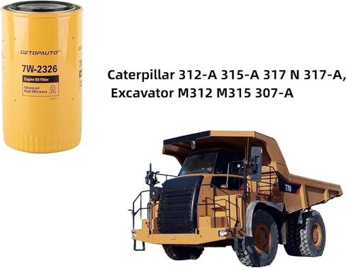 7W-2326 عنصر تصفية زيت المحرك لـ Caterpillar 312-A 315-A 317 N 317-A ، الحفريات M312 M315 307-A in Saudi Arabia