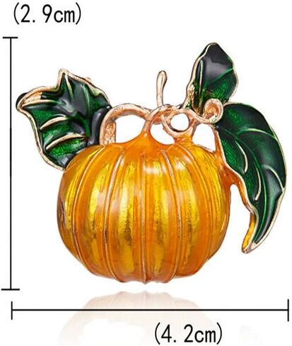 Pumpkin Brooch Pin for Women Fashion Dainty Enamel Green Leaf Pumpkin Crystal Brooch Pin Halloween Holiday Party Backpack Hat Costume Accessories Jewelry in Saudi Arabia
