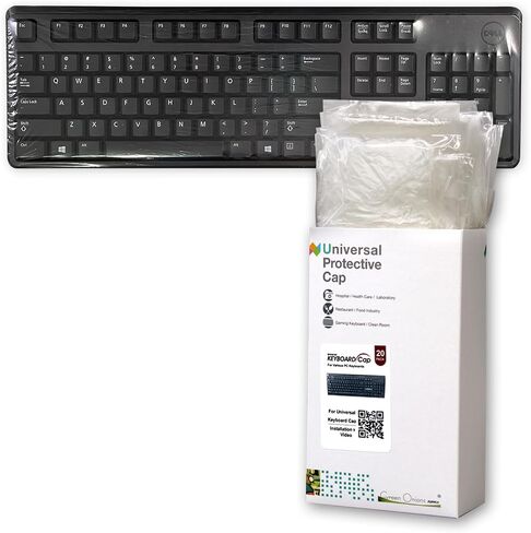 Green Onions Supply[3 Pack Universal Fully Covered Flat Style 0.025mm Wipeable Superb Tactile Feeling Waterproof Anti-Dust Keyboard Cap Cover for Desktop with Numeric Hospital Use in Kuwait