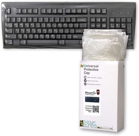 Green Onions Supply[3 Pack Universal Fully Covered Flat Style 0.025mm Wipeable Superb Tactile Feeling Waterproof Anti-Dust Keyboard Cap Cover for Desktop with Numeric Hospital Use in Kuwait