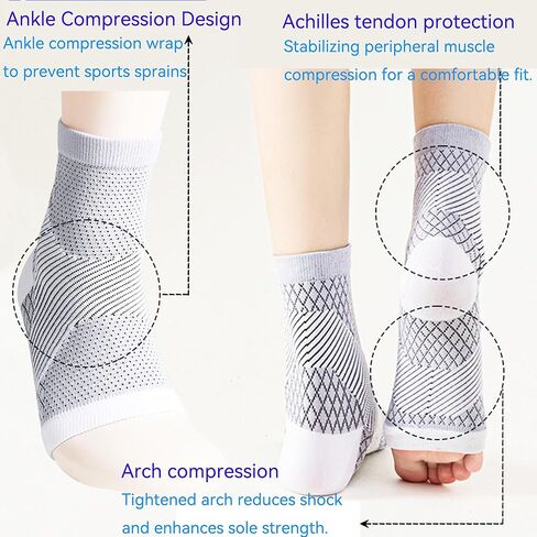3Pairs Upgrade Neuropathy Socks for Men Women - 20-30 mmHg Soothe Relief Compression Socks - Open Toe Elastic Sock in Saudi Arabia