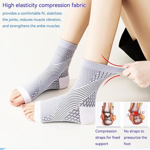 3Pairs Upgrade Neuropathy Socks for Men Women - 20-30 mmHg Soothe Relief Compression Socks - Open Toe Elastic Sock in Saudi Arabia
