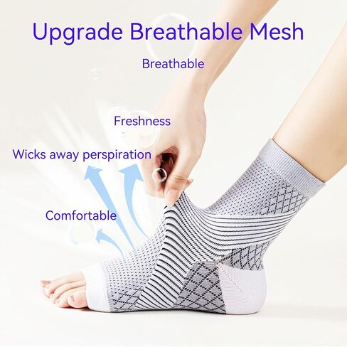 3Pairs Upgrade Neuropathy Socks for Men Women - 20-30 mmHg Soothe Relief Compression Socks - Open Toe Elastic Sock in Saudi Arabia