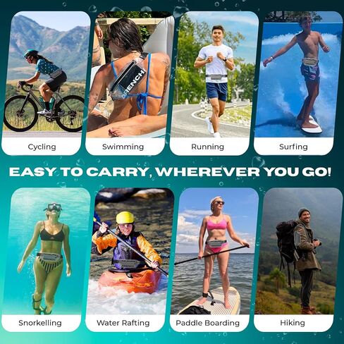 DRENCH IPX8 100% Waterproof Wallet for Men – Floating Dry Bag Pouch with Diving Suit Zipper, Removable Strap & Carabiner Clip – Lightweight Travel Wallet for Swimming, Snorkeling & Outdoor Adventures in Saudi Arabia