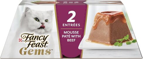 Fancy Feast Gems Pate Cat Food Mousse With Tuna and a Halo of Savory Gravy Cat Food - (Pack of 8) 4 oz. Boxes in Kuwait