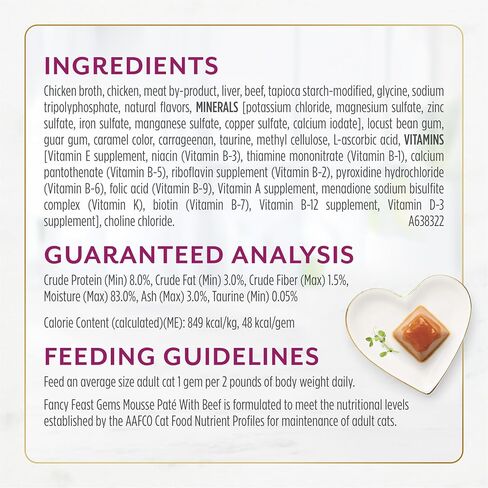 Fancy Feast Gems Pate Cat Food Mousse With Tuna and a Halo of Savory Gravy Cat Food - (Pack of 8) 4 oz. Boxes in Kuwait