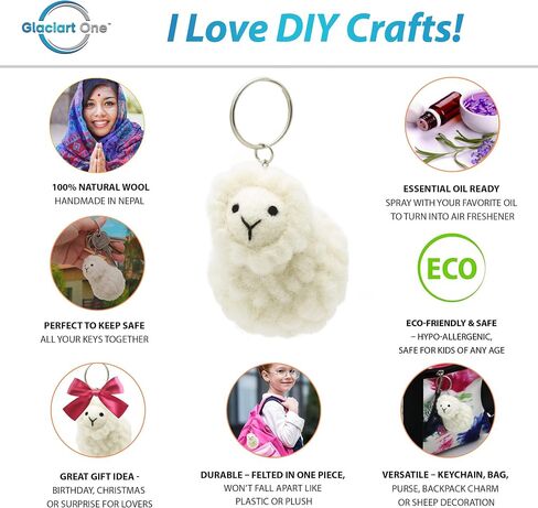Glaciart One Dog Car Interior Hanging Ornament | Funny & Fuzzy Rear View Mirror Accessories, Cute Swinging Charm for Bag in Saudi Arabia