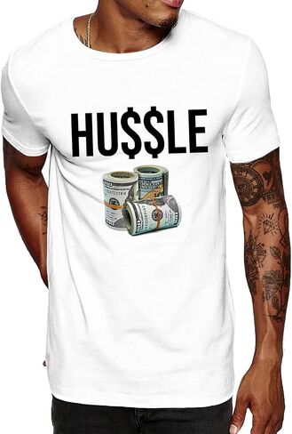 Swag Point Men’s Graphic T Shirts – 100% Cotton Short Sleeve Urban Casual Tops Streetwear Hip Hop Hipster Tee in Saudi Arabia