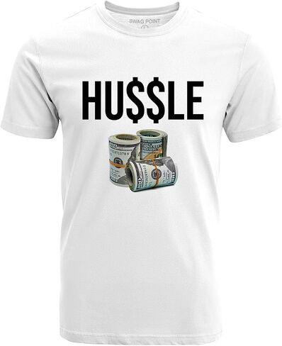 Swag Point Men’s Graphic T Shirts – 100% Cotton Short Sleeve Urban Casual Tops Streetwear Hip Hop Hipster Tee in Saudi Arabia
