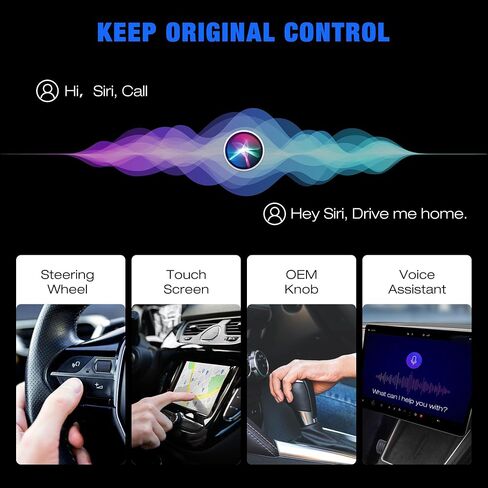 Wireless CarPlay Adapter for iPhone 2025 Upgrade, Convert Wired to Apple Wireless CarPlay Adapter with LED Display, Stable Control & No Delay CarPlay for iOS 10+ & Cars from 2015+, Space Silver in Saudi Arabia